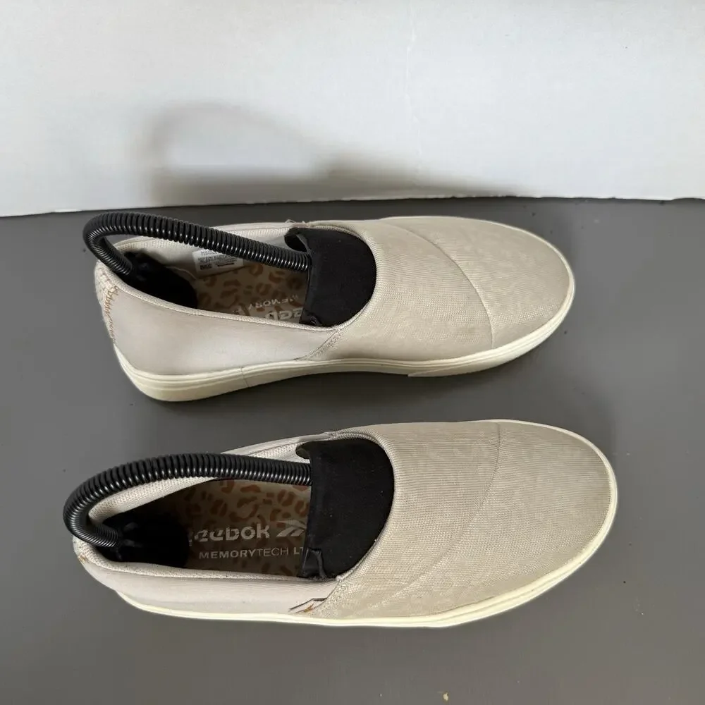 Reebok Women’s Slip On Sneaker Ghost Cheetah Print Tan U.S. 6 UK 3.5‎ EU 36